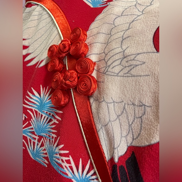 100% silk crane cheongsam by Avanti Authentic Hawaii - Picture 11 of 11
